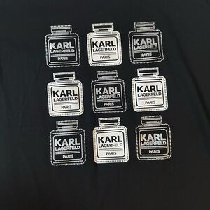Karl Lagerfeld Black and White Perfume Bottle Tee